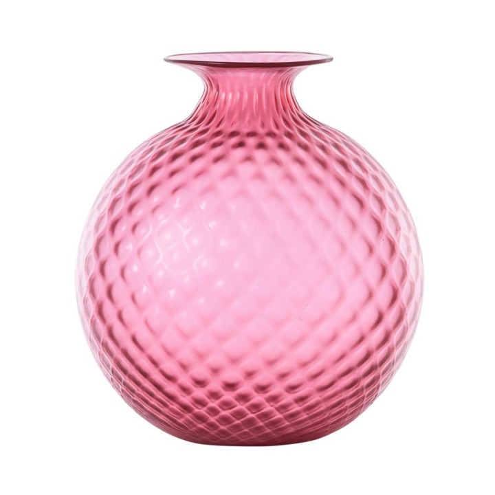Venini Monofiori Balloton magenta sabbiato alto 24 cm