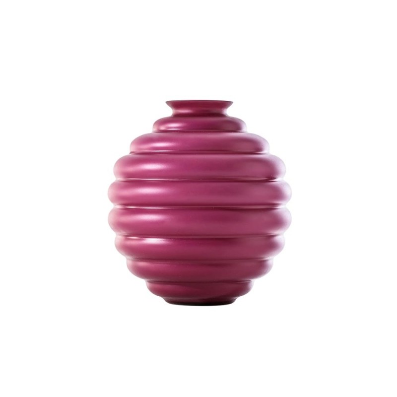 Vaso Deco Venini Magenta Sabbiato – Vetro di Murano Design Iconico