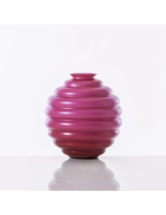 Vaso Deco Venini Magenta Sabbiato – Vetro di...