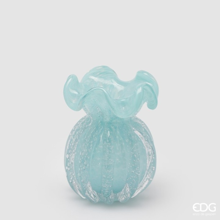 EDG Enzo De Gasperi Vaso Sacchetto azzurro alto 14 cm