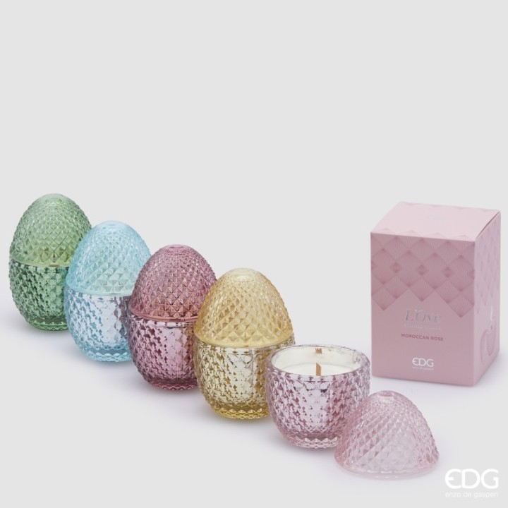 EDG Candela a uovo L'Ove Ginger e Vanilla alta 12 cm