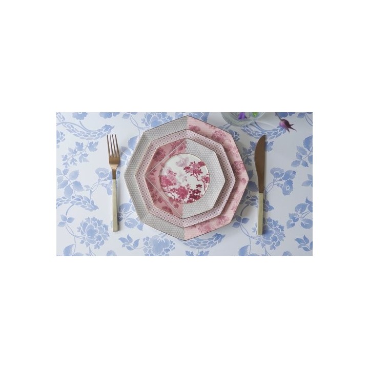 Lamart Piatto piano Tea Delight bianco e rosa Ø 26 cm