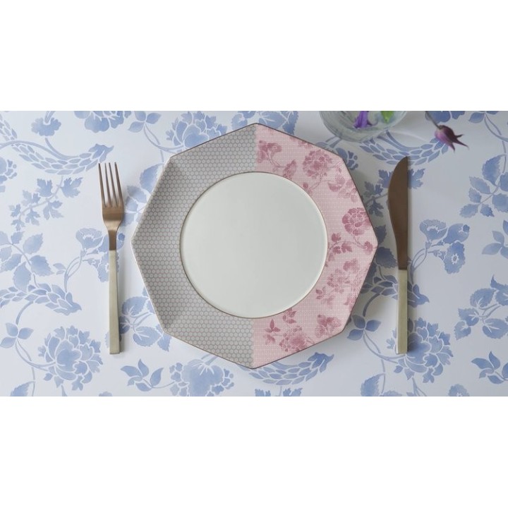 Lamart Piatto piano Tea Delight bianco e rosa Ø 26 cm