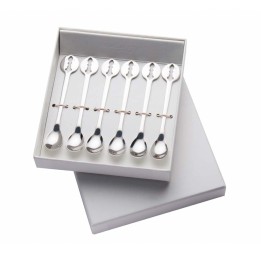 Bugatti Set di 6 cucchiaini moka Kiss in acciaio inox