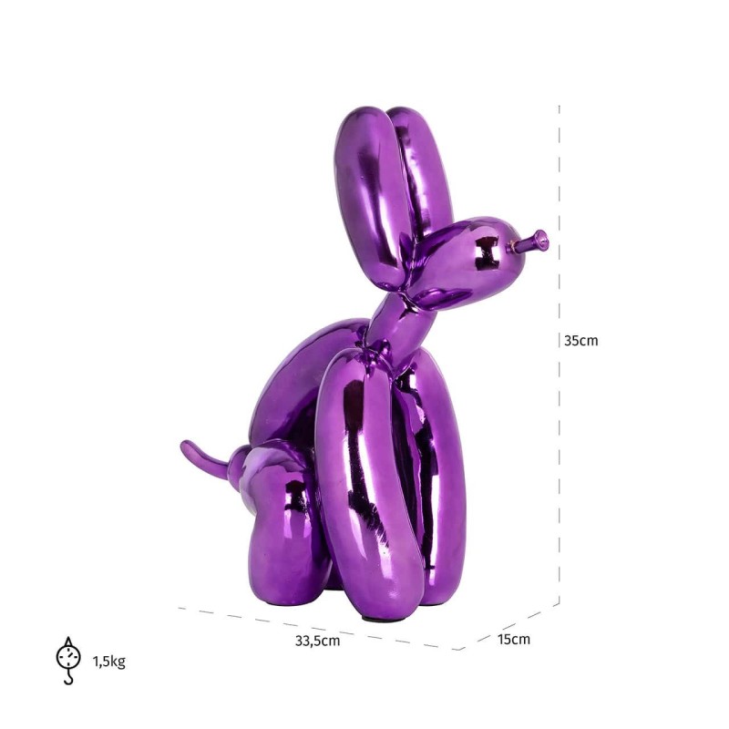 ART DECORATION DOG PURPLE
