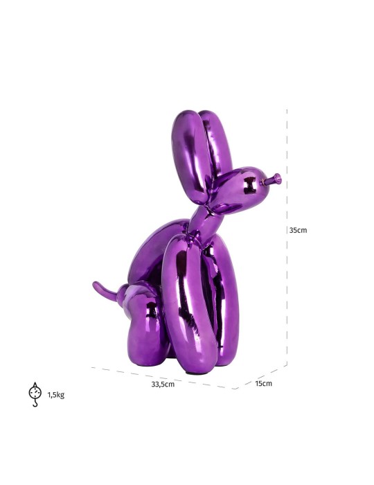 ART DECORATION DOG PURPLE