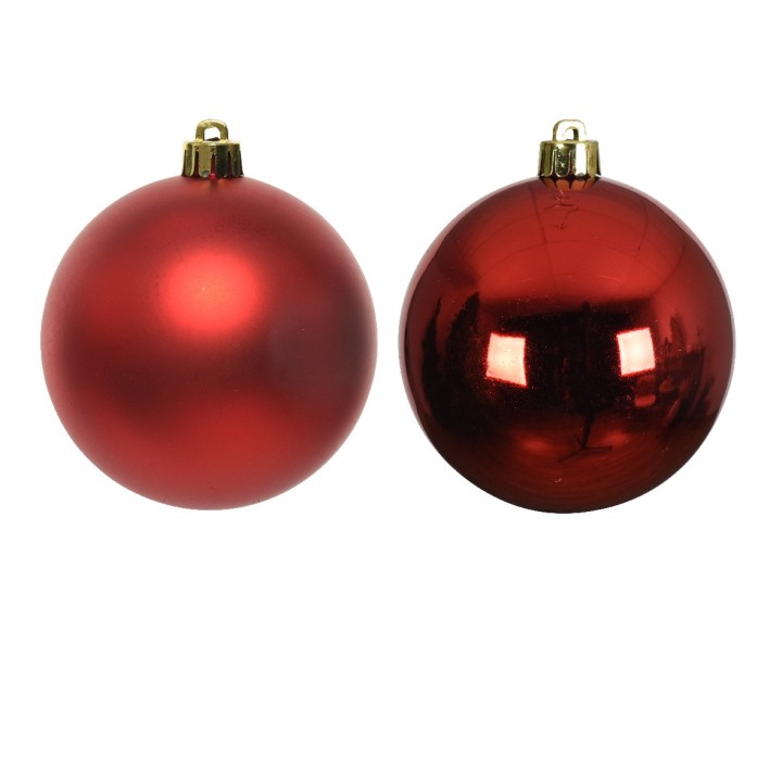 Kaemingk Set di 16 palline di Natale in vetro rosse Ø 3,5 cm