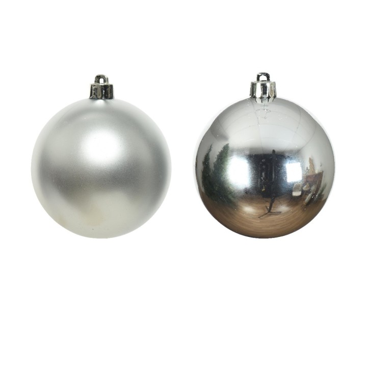 Kaemingk Set di 18 palline di Natale in vetro argento Ø 4 cm