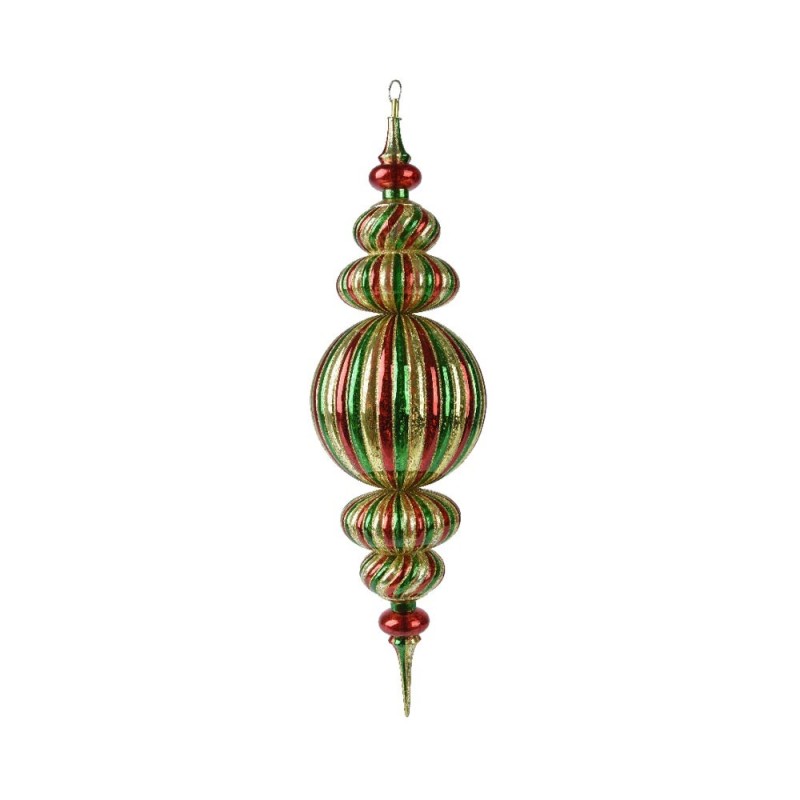 Kaemingk Ornamento Natalizio Gigante a Pendolo Shiny - Decorazione da Sospensione H 71 cm