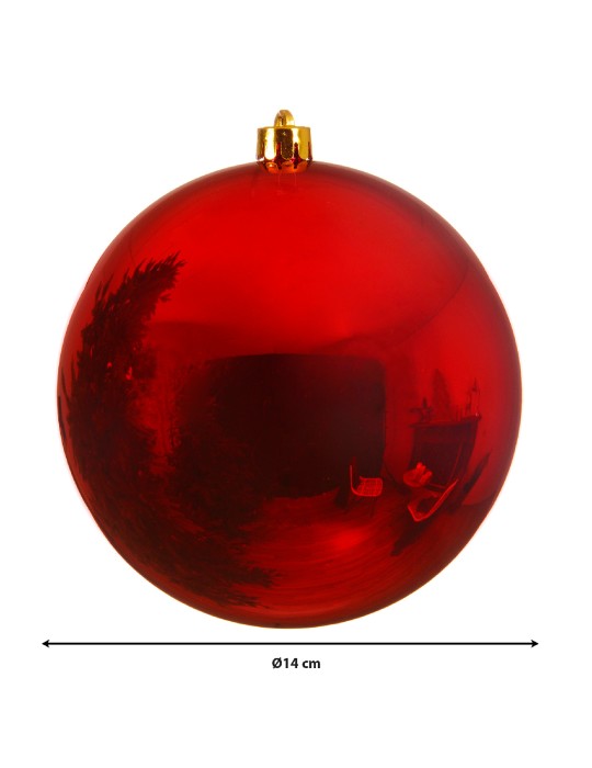 BAUBLES SHATTERPROOF  SHINY RED D.14