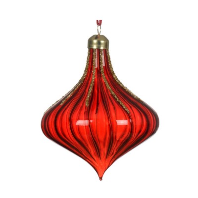 ONION GLASS TRANSPARENT COLOR RED