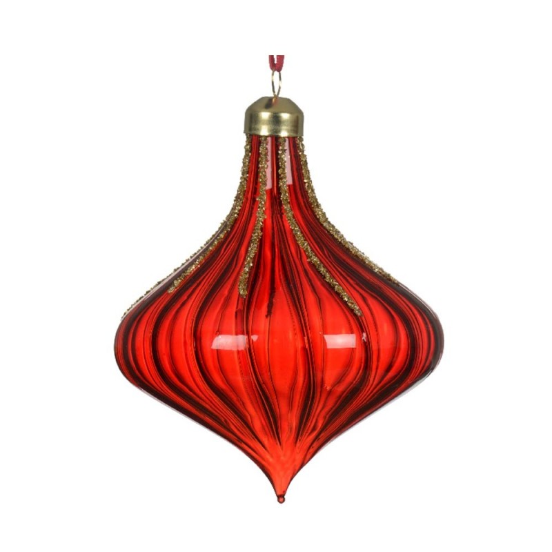 ONION GLASS TRANSPARENT COLOR RED 