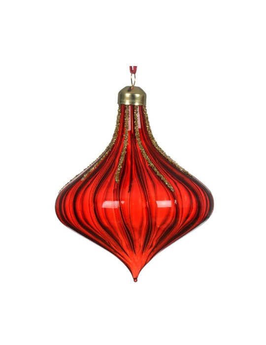 ONION GLASS TRANSPARENT COLOR RED 