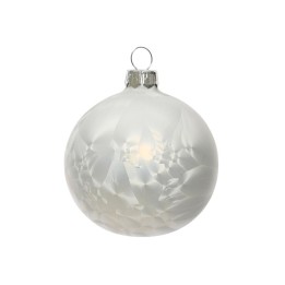 Kaemingk Set di 6 palline in vetro bianco opaco Ø 8 cm