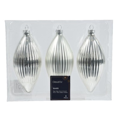 Set 3 Addobbi Olive Kaemingk in Vetro – Decorazioni...