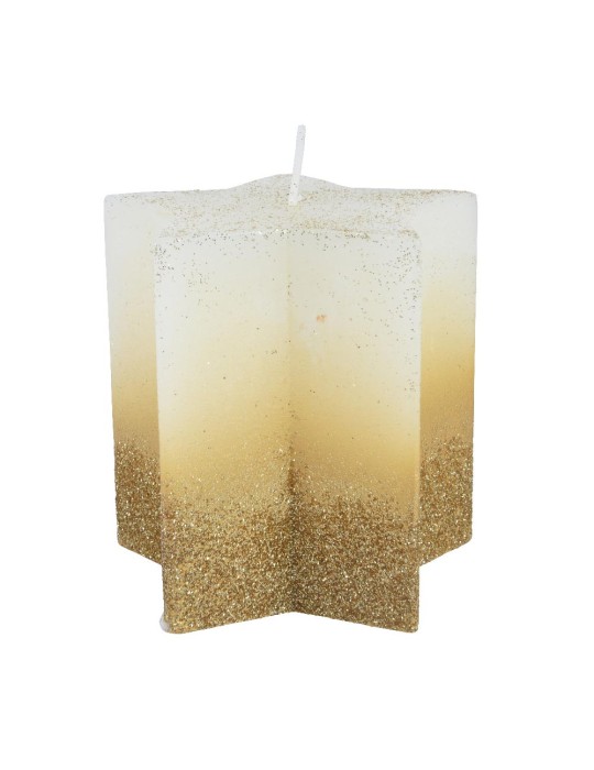 CANDLE WAX STAR GLITTER WHITE
