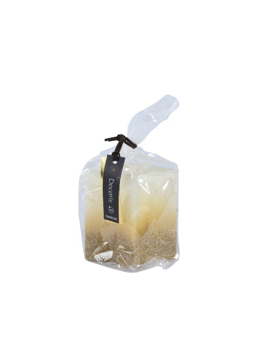 CANDLE WAX STAR GLITTER WHITE