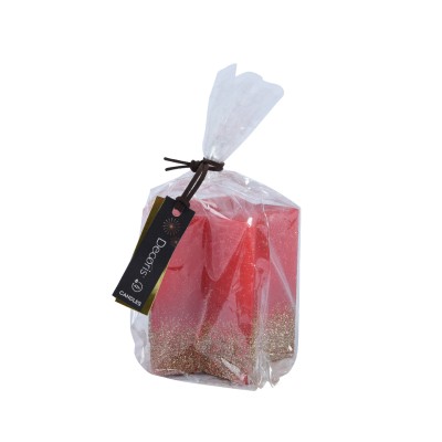 CANDLE WAX STAR GLITTER RED  2
