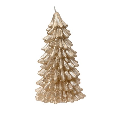CANDLE WAX TREE METALLIC CHAMPAGNE