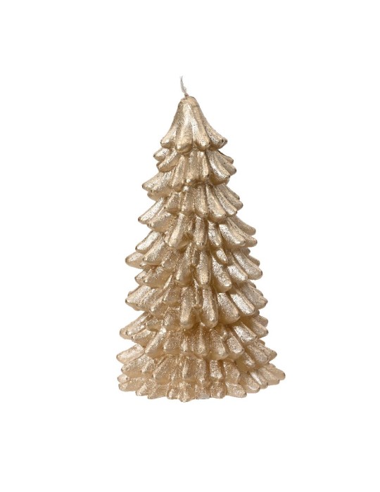 CANDLE WAX TREE METALLIC CHAMPAGNE