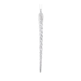 Kaemingk Ghiacciolo acrilico trasparente glitterato 28 cm