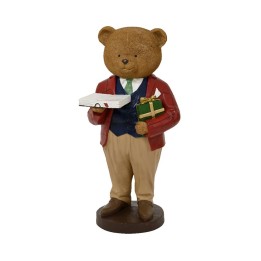 Kaemingk Orso con pacco regalo in poliresina alto 98 cm