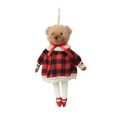 BEAR POLYRESIN W/BLUE JACKET LADY