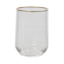 Kaemingk Bicchiere a rilievo con bordo oro alto 11 cm