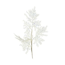 Kaemingk Spray glitterato bianco in PE alto 68 cm