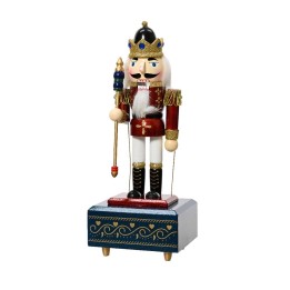 Kaemingk Carillon in legno di abete verde e oro alto 30 cm