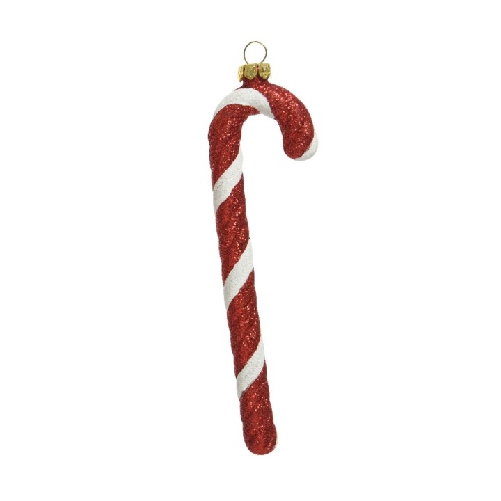 Kaemingk Bastoncino di zucchero glitterato alto 13 cm