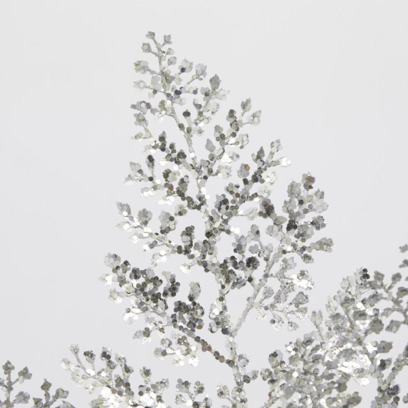 Ramo Decorativo Capelvenere Glitterato Silver...