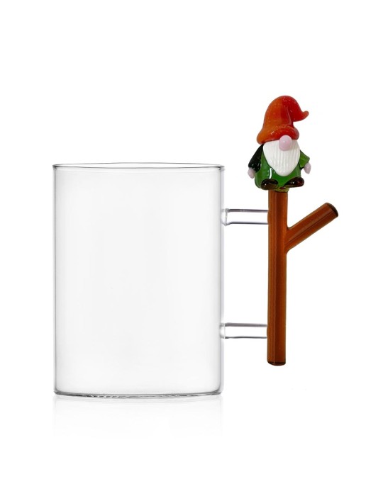 Christmas Tales Tazza Natalizia Mug Gnomo in Vetro Borosilicato - Ichendorf