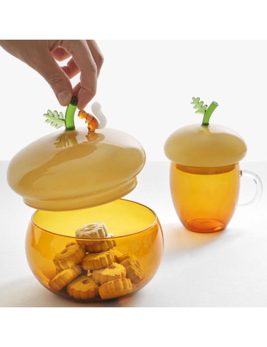Mug Tisaniera con Coperchio Ghianda Acorns in...
