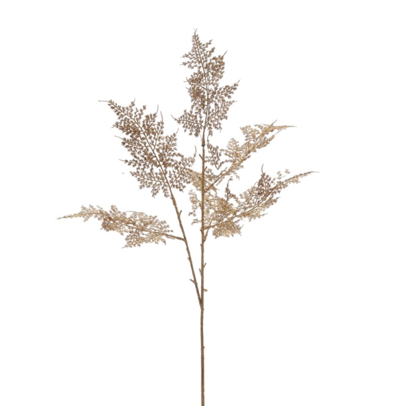 EDG Enzo De Gasperi Decorazione Natale Ramo Asparagus H 80 Cm Gold