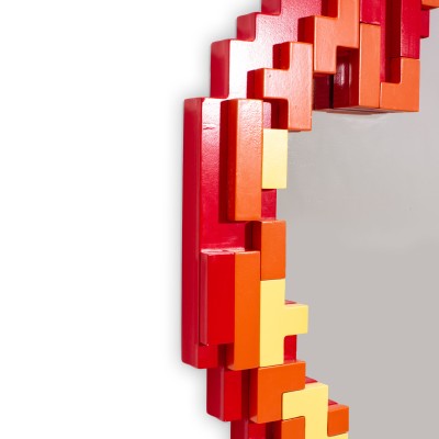 Pixel Mirror – Flame | Specchio Decorativo Design Pop Art... 2
