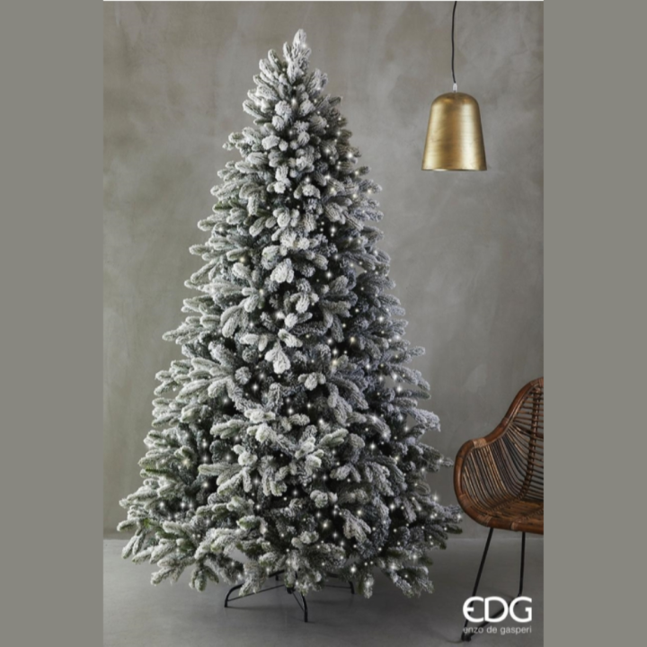 EDG Albero di Natale innevato Pino Merano 210 cm 750 LED