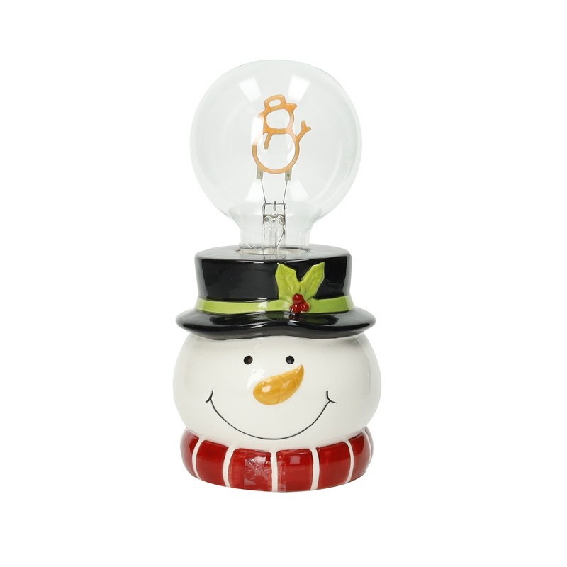 LAMPADA PUPAZZO DI NEVE DOLOMITE/VETRO