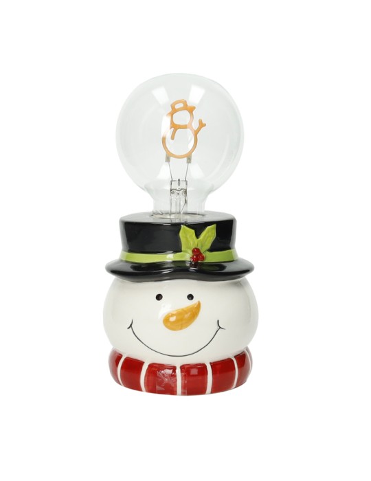 LAMPADA PUPAZZO DI NEVE DOLOMITE/VETRO