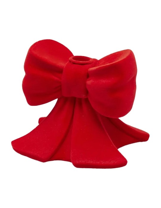 Portacandela Fiocco Rosso in Velluto – EDG Home Decor