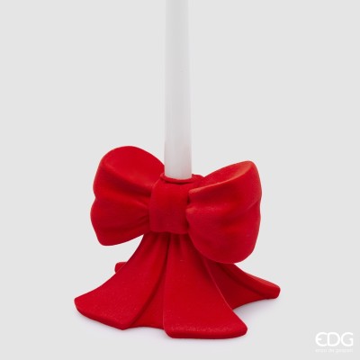 Portacandela Fiocco Rosso in Velluto – EDG Home Decor 2
