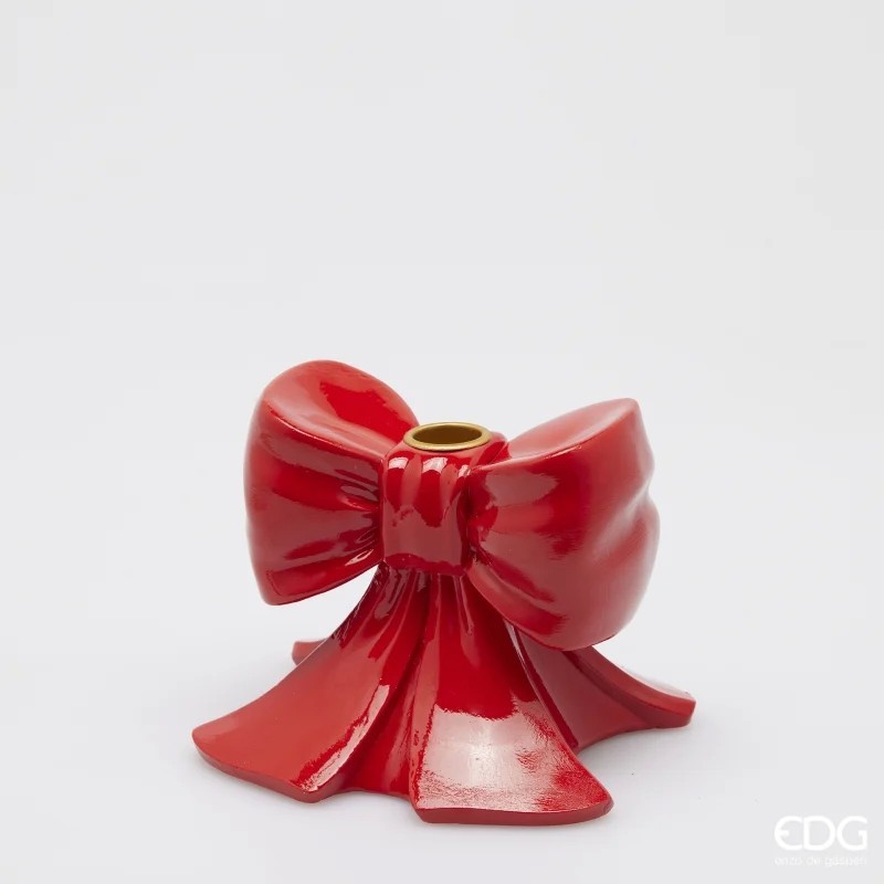 Portacandela Fiocco Rosso EDG – Eleganza...