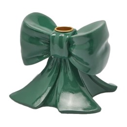 EDG Enzo De Gasperi Portacandela a fiocco verde 13 × 13 cm