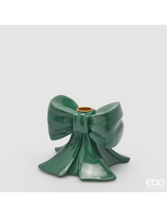 Portacandela Fiocco Verde EDG – Dettaglio...