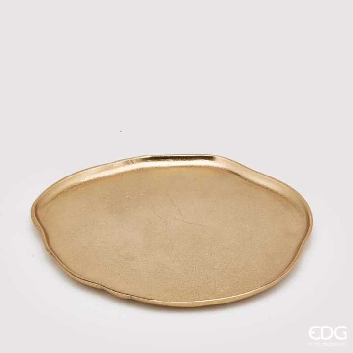 EDG Enzo De Gasperi Piatto irregolare in alluminio oro