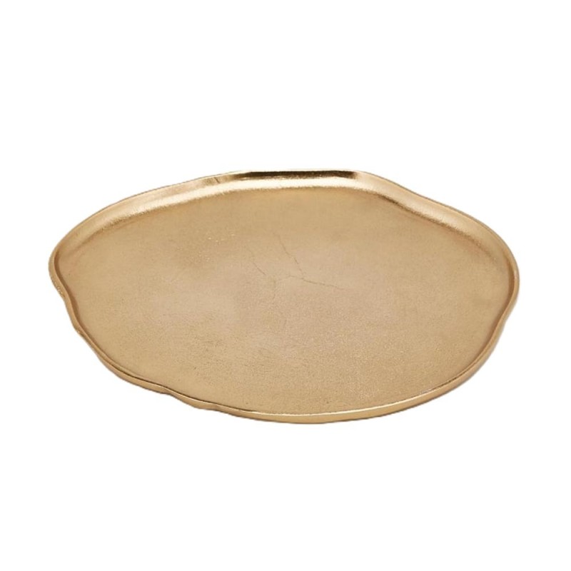 PIATTO ALLUM. IRREGOLARE GOLD
