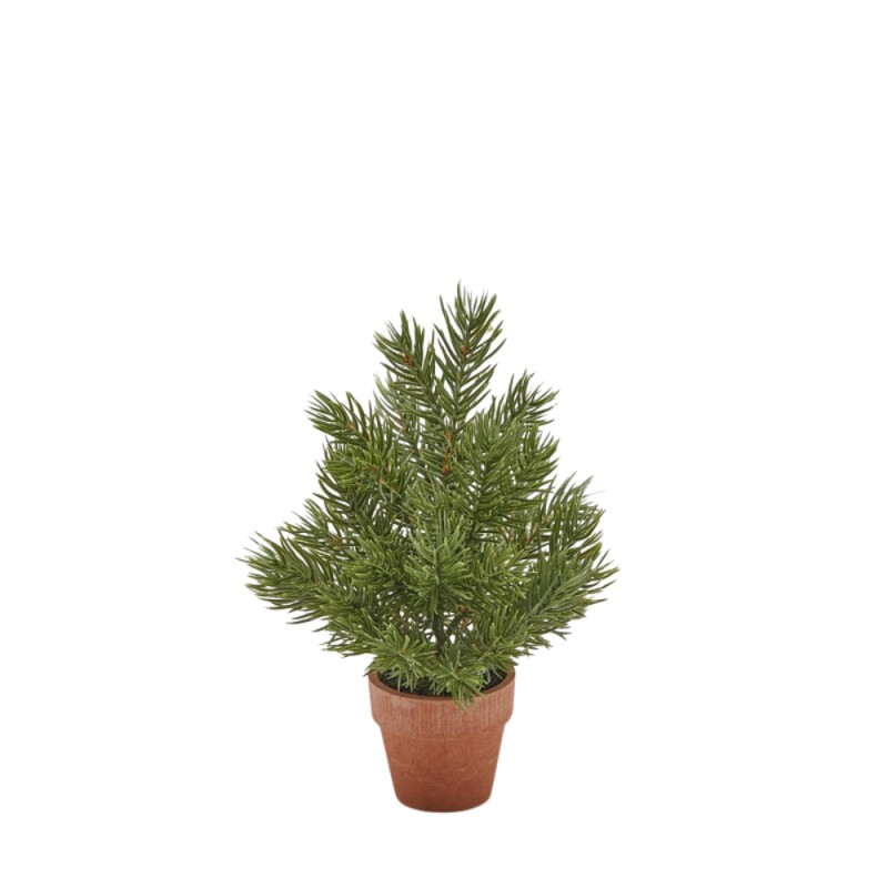 Enzo De Gasperi Pino West Artificiale H23 cm con Vaso in Carta