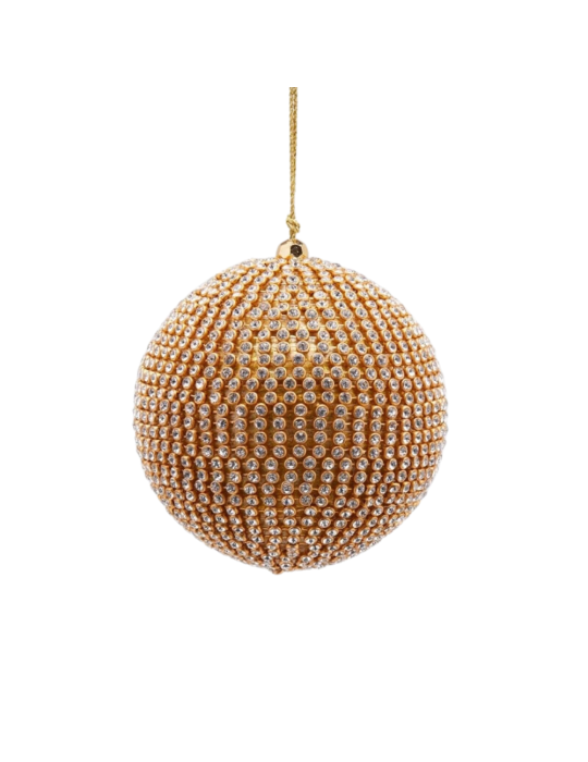 Palla con Gemme Oro 10cm – Decorazione Natalizia Elegante EDG