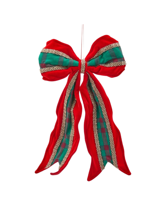 FIOCCO NOEL COTONE GREEN RED