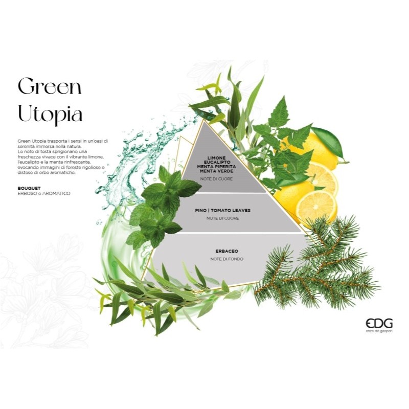 CANDELA CLASSIC CON PROFUMO GREEN UTOPIA